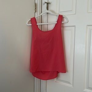 Coral sheer tank top